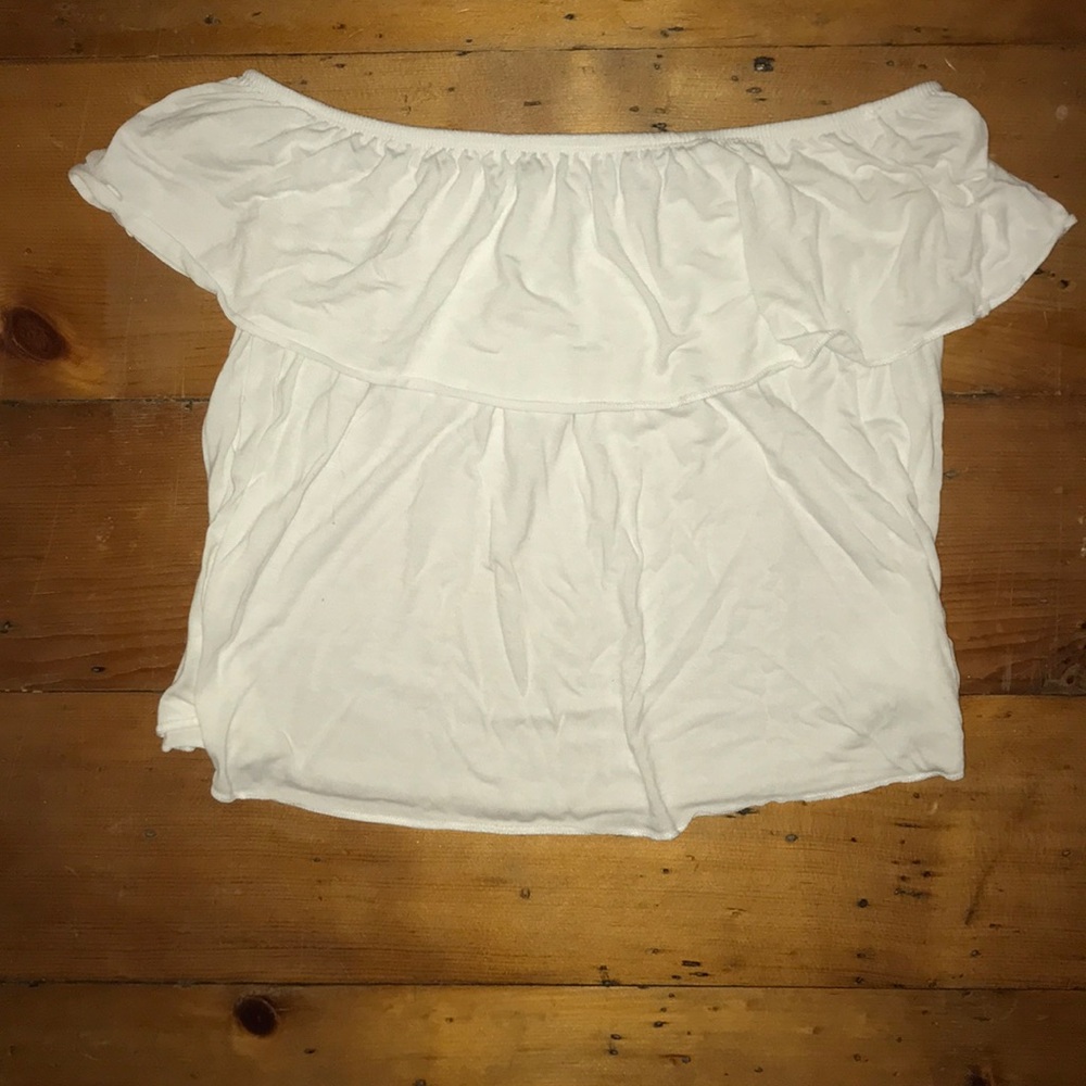 Top Shop Off the shoulder white shirt